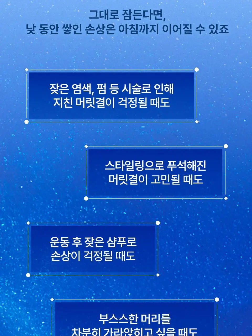 요루 릴렉스 나이트 리페어 샴푸/트리트먼트 440ml (윤기 케어) 상세페이지 4