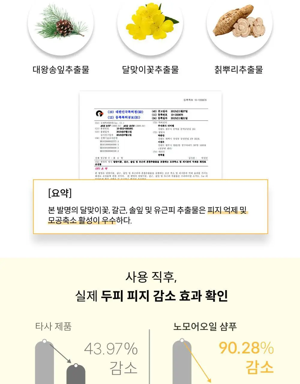 위드비컨 탈모증상완화 노모어오일 샴푸 360ml(지성 두피) 상세페이지 13