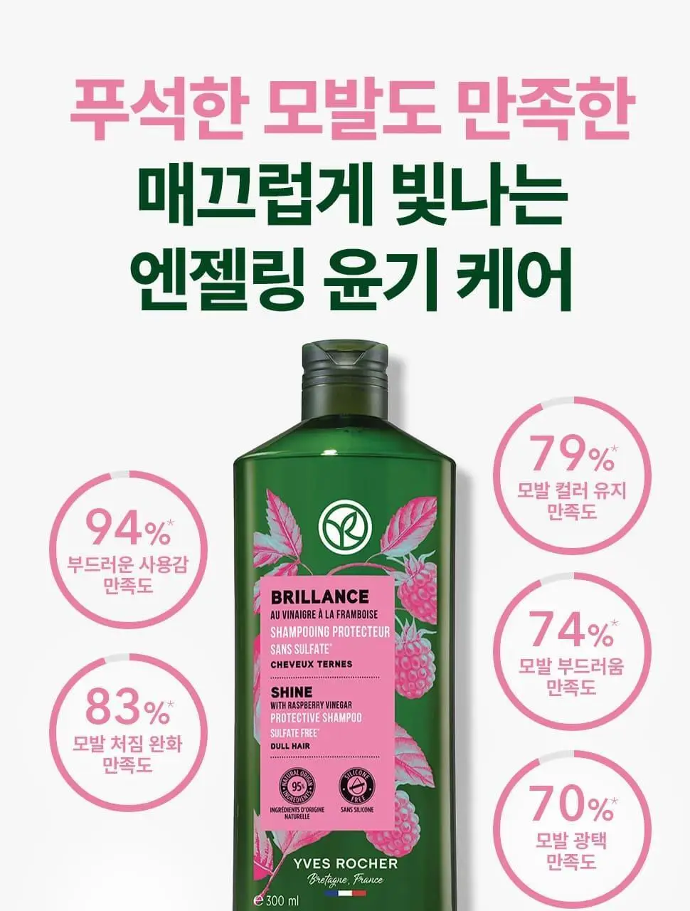 이브로쉐 라즈베리 샤인 샴푸 300ml (푸석한 모발용) 상세페이지 3