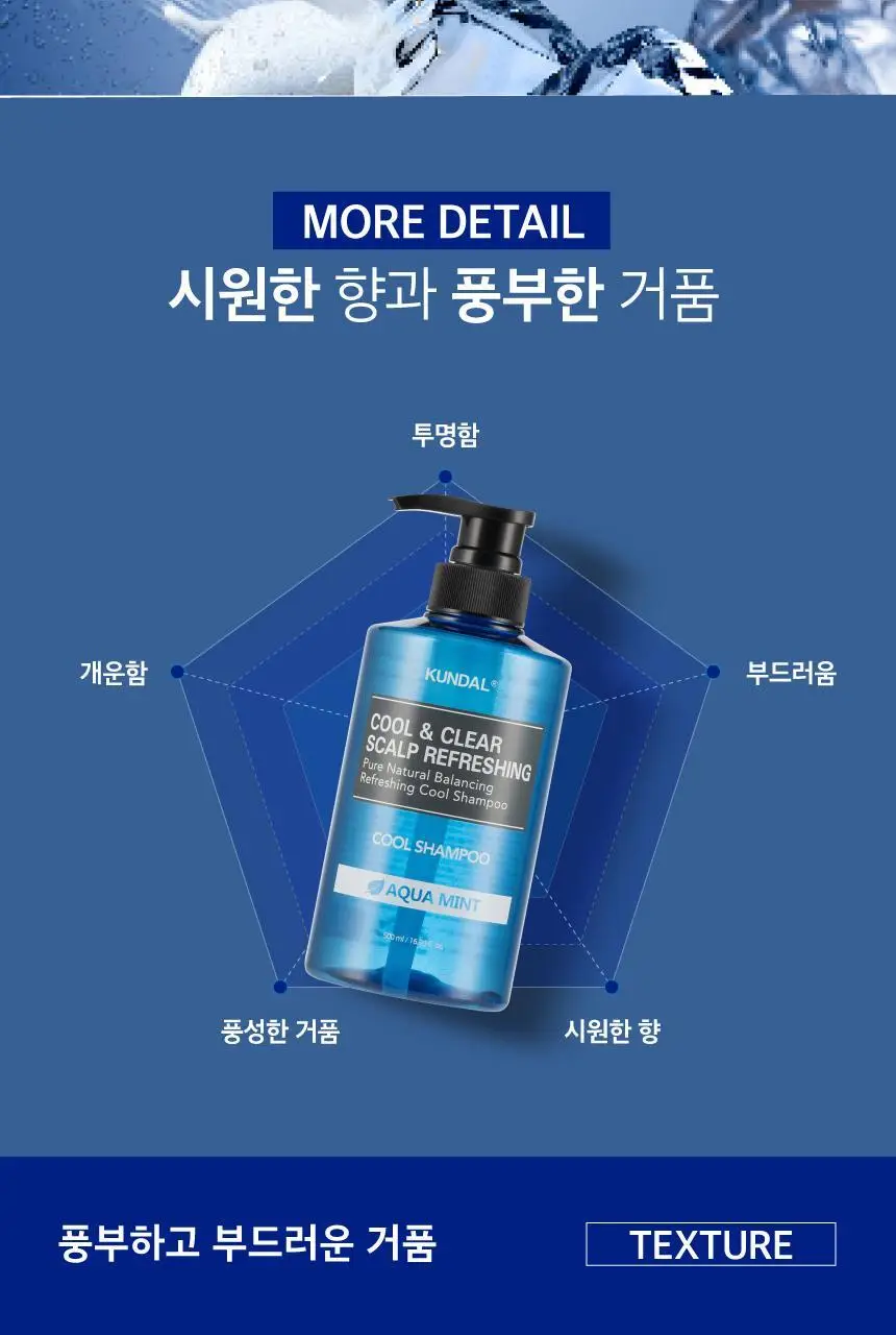 쿤달 쿨 앤 클리어 스칼프 리프레싱 쿨 샴푸 아쿠아민트 500ml 상세페이지 40