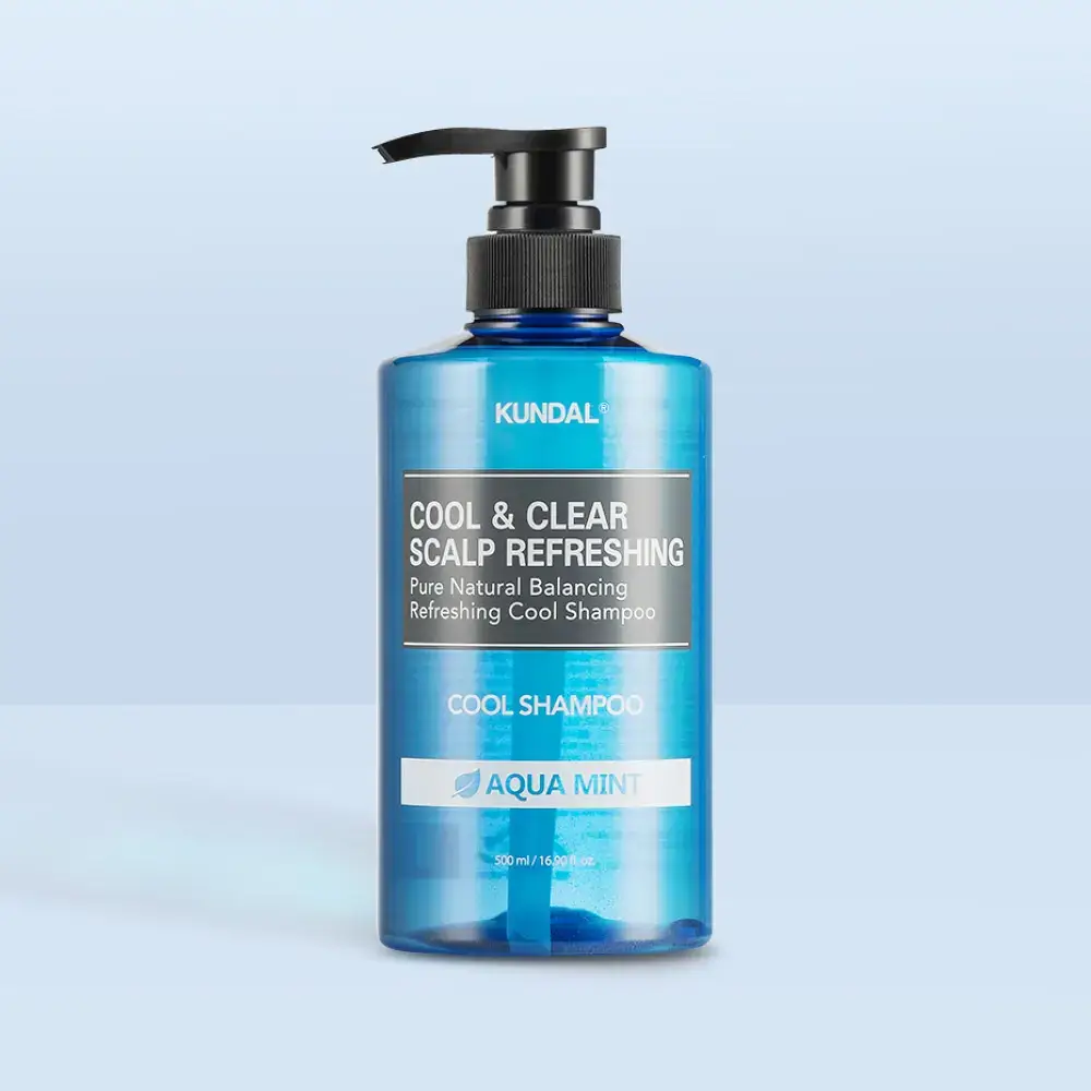 쿤달 쿨 앤 클리어 스칼프 리프레싱 쿨 샴푸 아쿠아민트 500ml