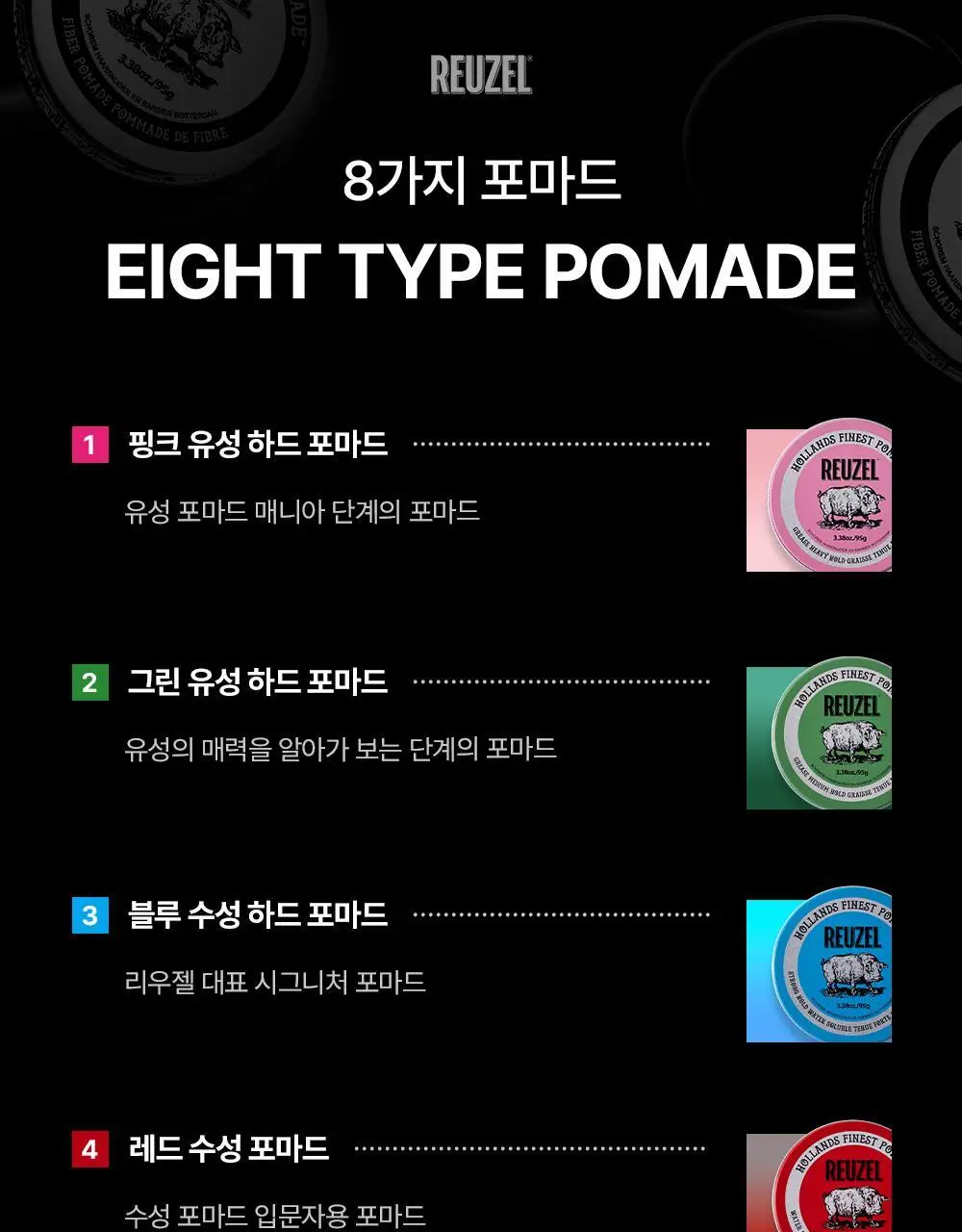 리우젤 익스트림 홀드 매트 포마드 95g 상세페이지 22