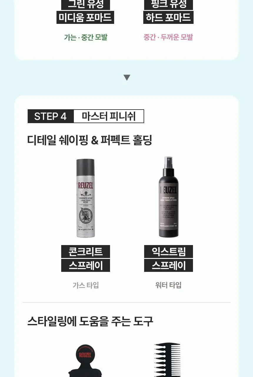 리우젤 파이버 포마드 35g 상세페이지 9