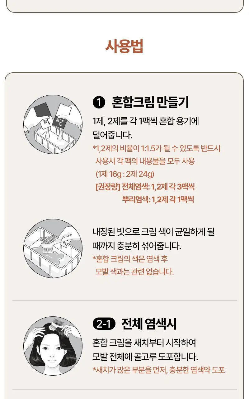 려 우아채 한방크림염색 더블기획 120G+120G 상세페이지 24