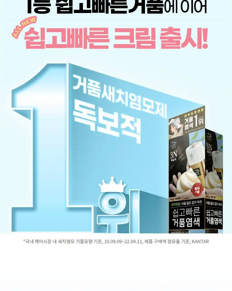 미쟝센 올뉴 쉽고빠른 크림염색(새치염색/뿌리염색) 상세페이지 2
