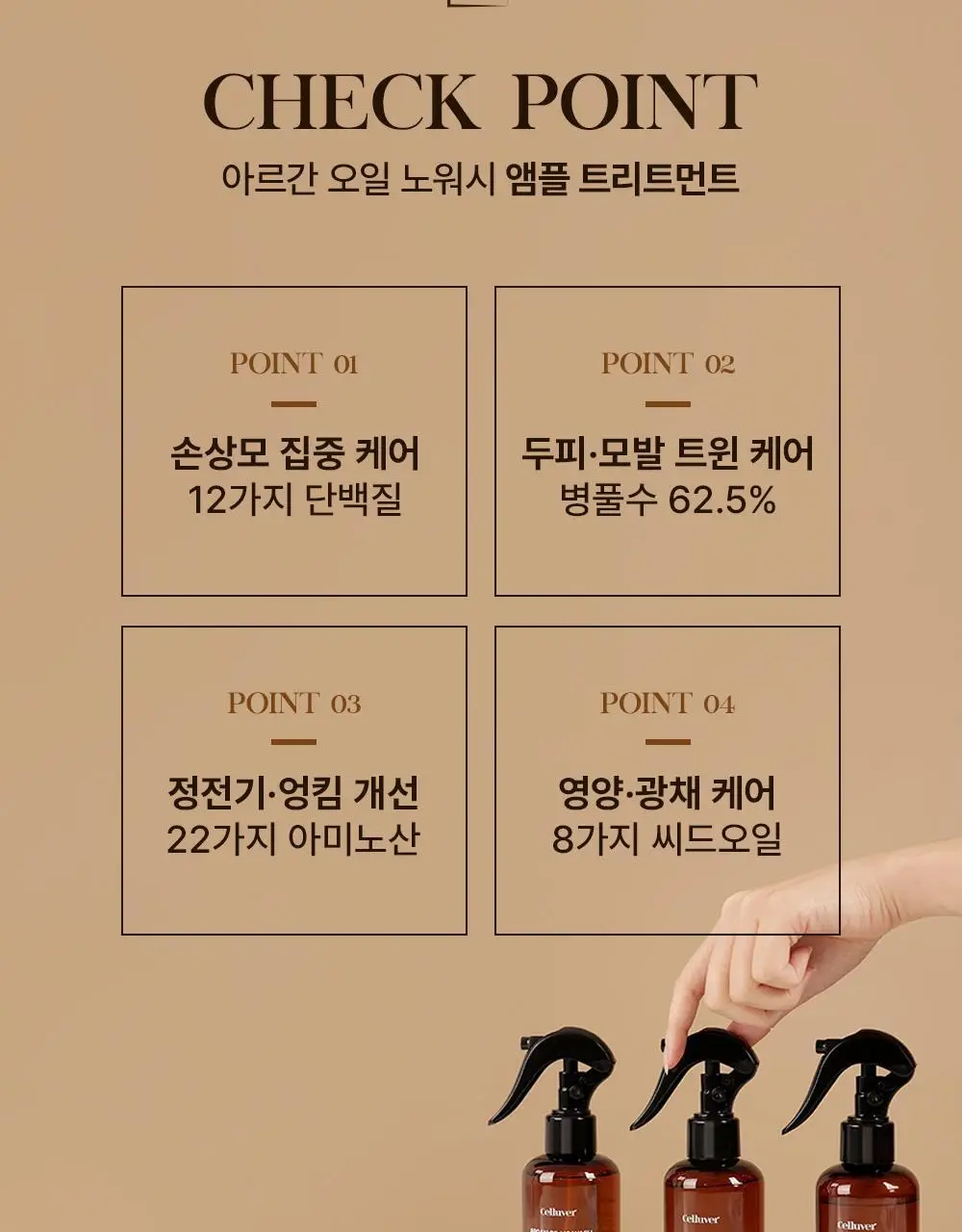 셀러버 아르간 오일 노워시 앰플 트리트먼트 200ml 상세페이지 4