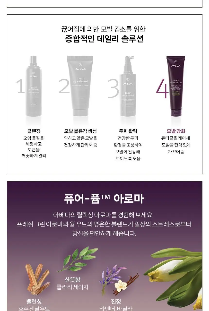 아베다 인바티 울트라 어드밴스드 리브-인 트리트먼트 100ml 상세페이지 7