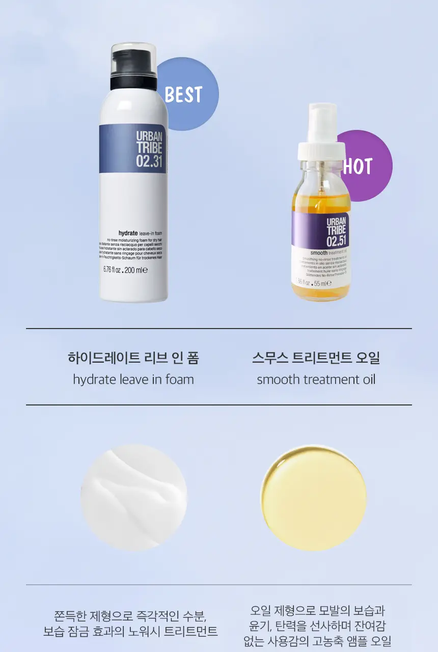 어반트라이브 노워시 트리트먼트 하이드레이트 리브 인 폼 200ml 단품/기획 상세페이지 23