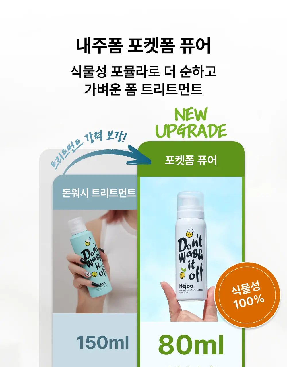 내주 돈워시 폼 트리트먼트 포켓 80ml 2종 (네롤리 , 퓨어) 상세페이지 41