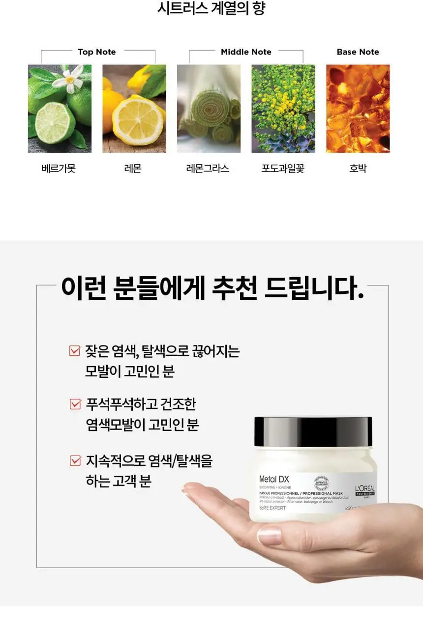 로레알 프로페셔널 메탈 디엑스 마스크 250ml 기획/단품 상세페이지 9