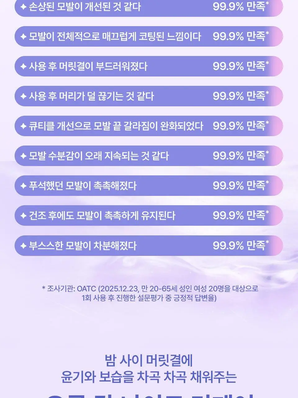 요루 캄 나이트 리페어 샴푸/트리트먼트 440ml (수분 케어) 상세페이지 9