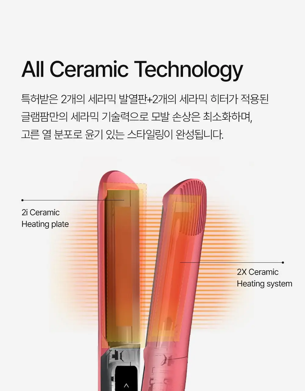글램팜 오리지널 플랫 만능 고데기 글램핑크 에디션 상세페이지 3