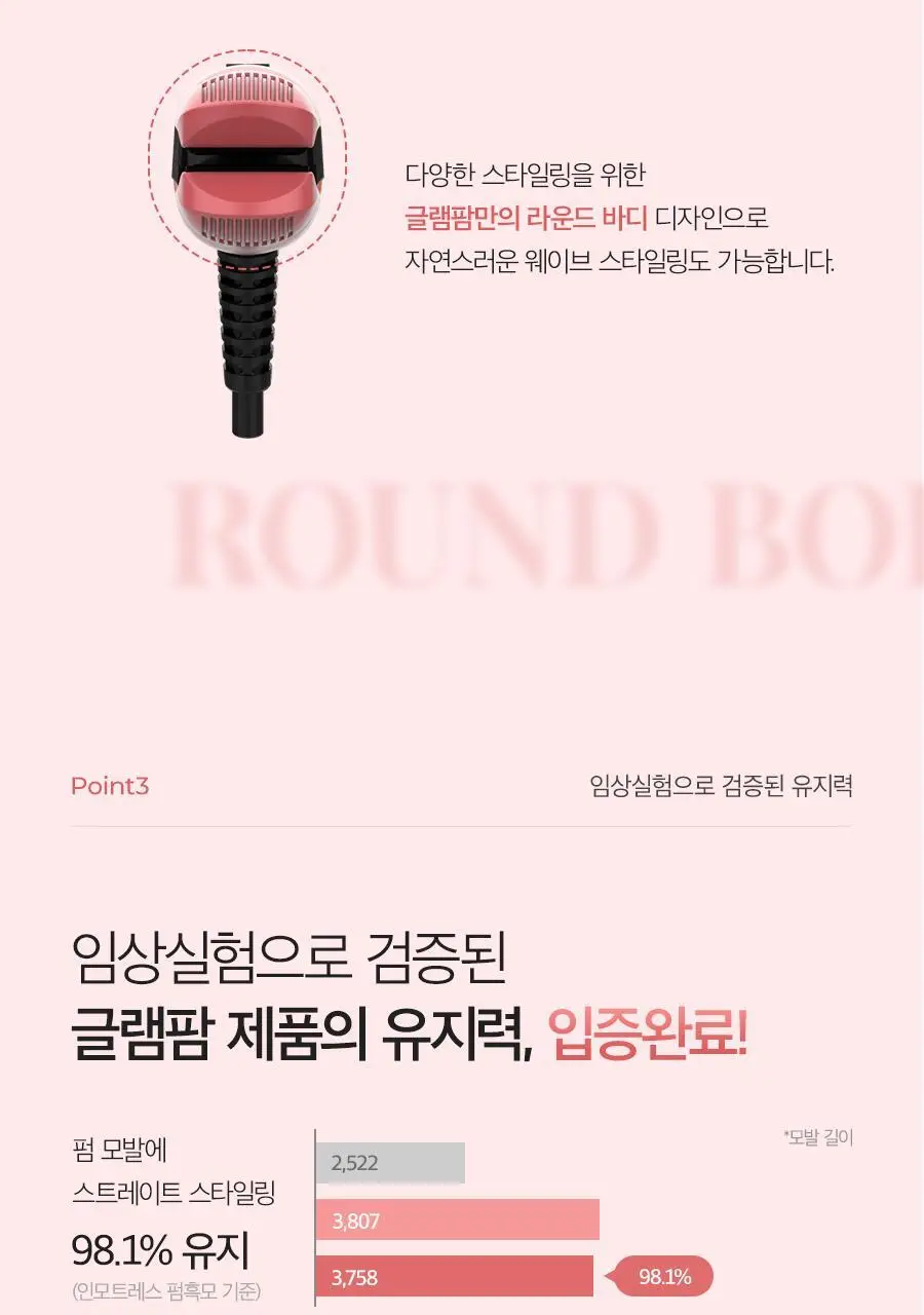 글램팜 오리지널 플랫 만능 고데기 글램핑크 에디션 상세페이지 23