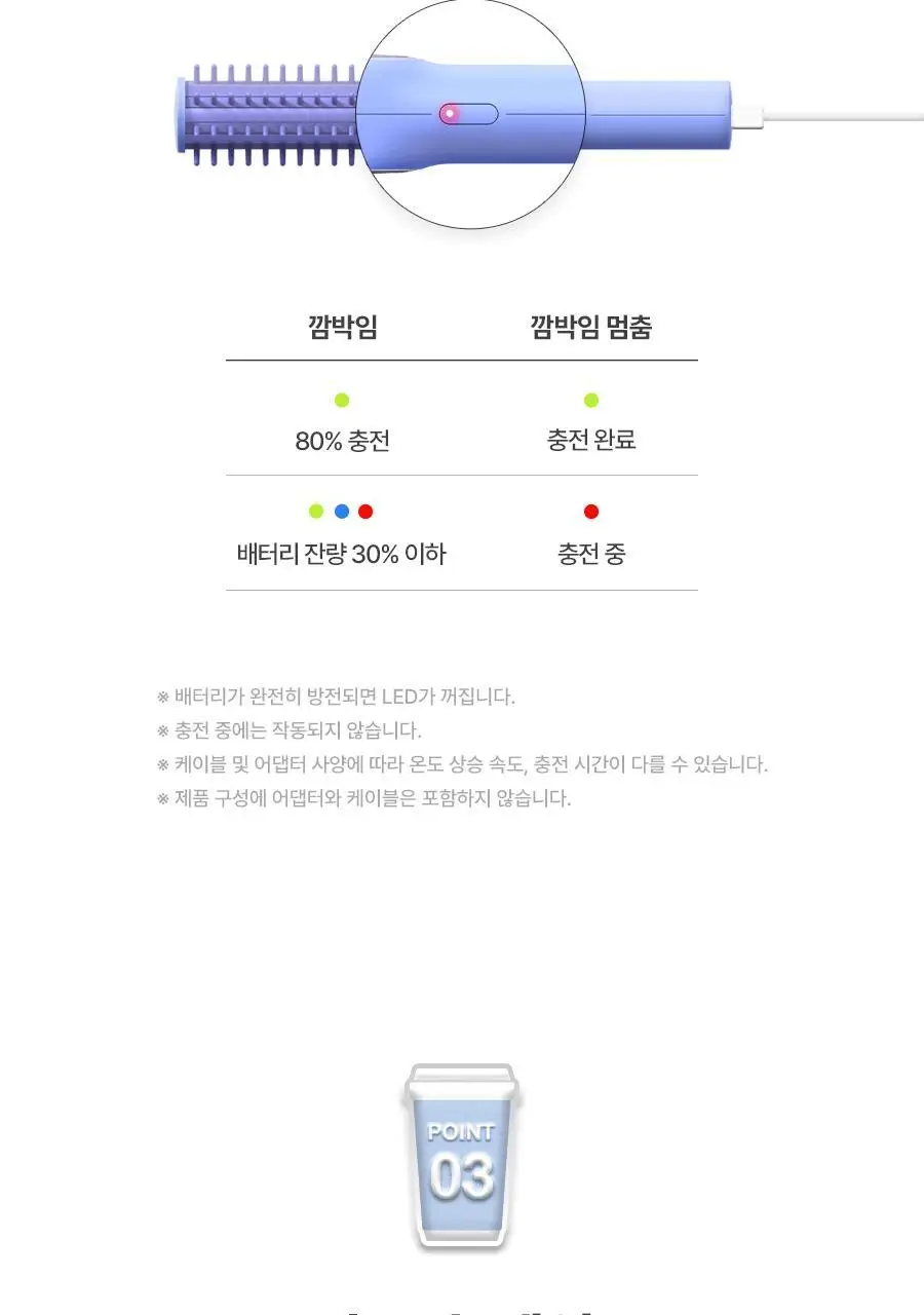 유닉스 테이크아웃 무선고데기 UCI-A4027 블루 상세페이지 9