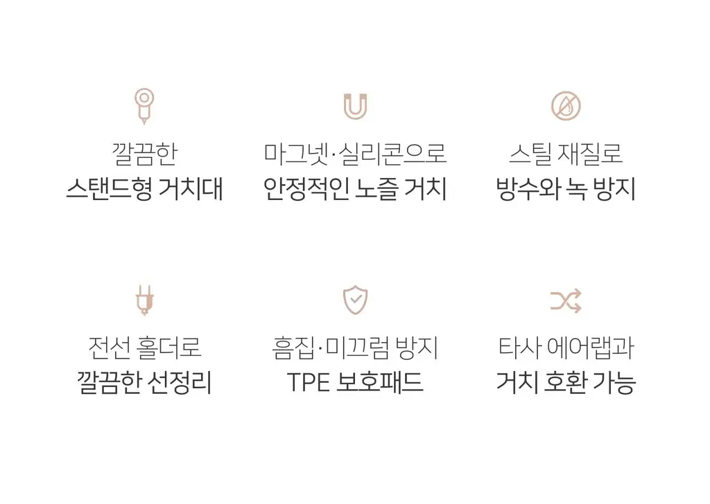 무아스 멀티 헤어 스타일러 거치대 드라이기 거치대 스탠드 홀더 정리대 상세페이지 5