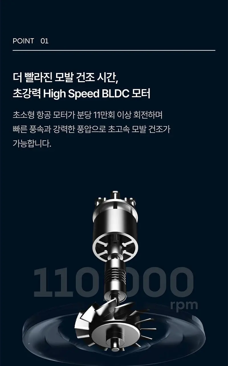 유닉스 에어스피더네오 BLDC 드라이기 UN-A7620 상세페이지 4