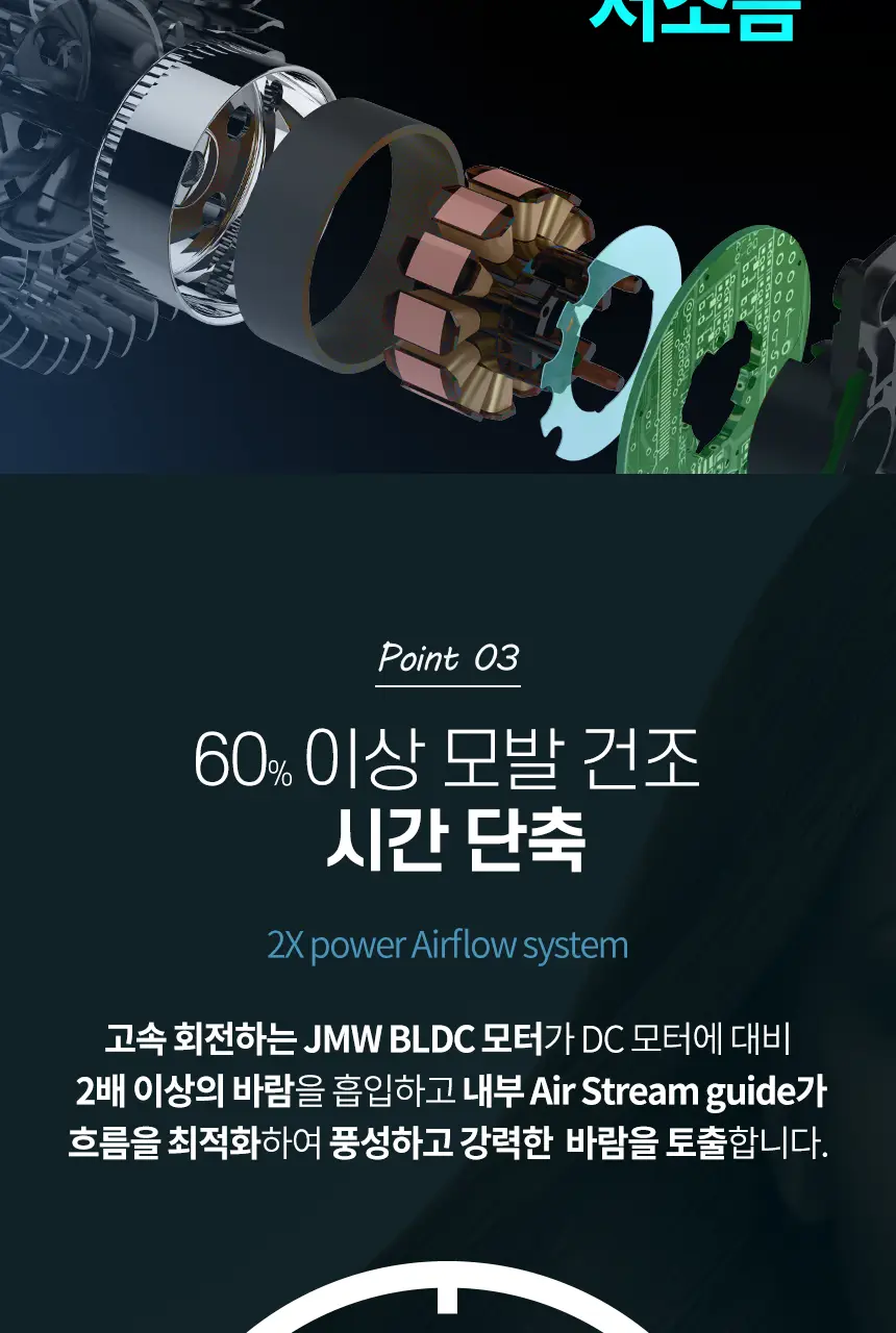 JMW BLDC 접이식 드라이어 MF6001A 상세페이지 5