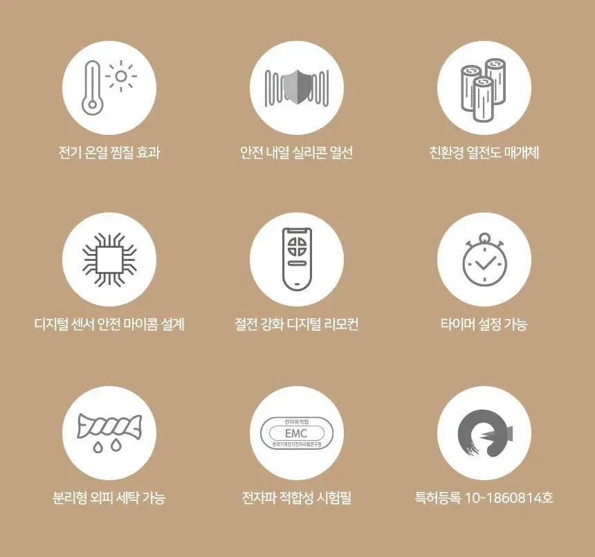 메디니스 바디온 멀티형 전기 온열 황토 열선 찜질팩 MW-300GRS 상세페이지 6