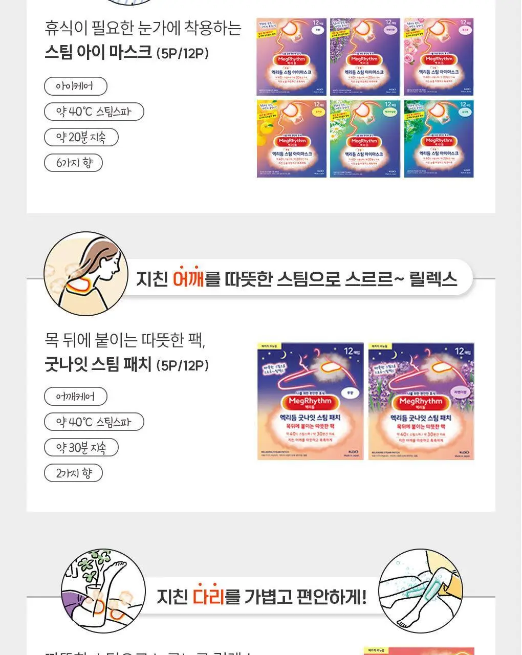 멕리듬 굿나잇 스팀 패치 무향 5매입 상세페이지 15