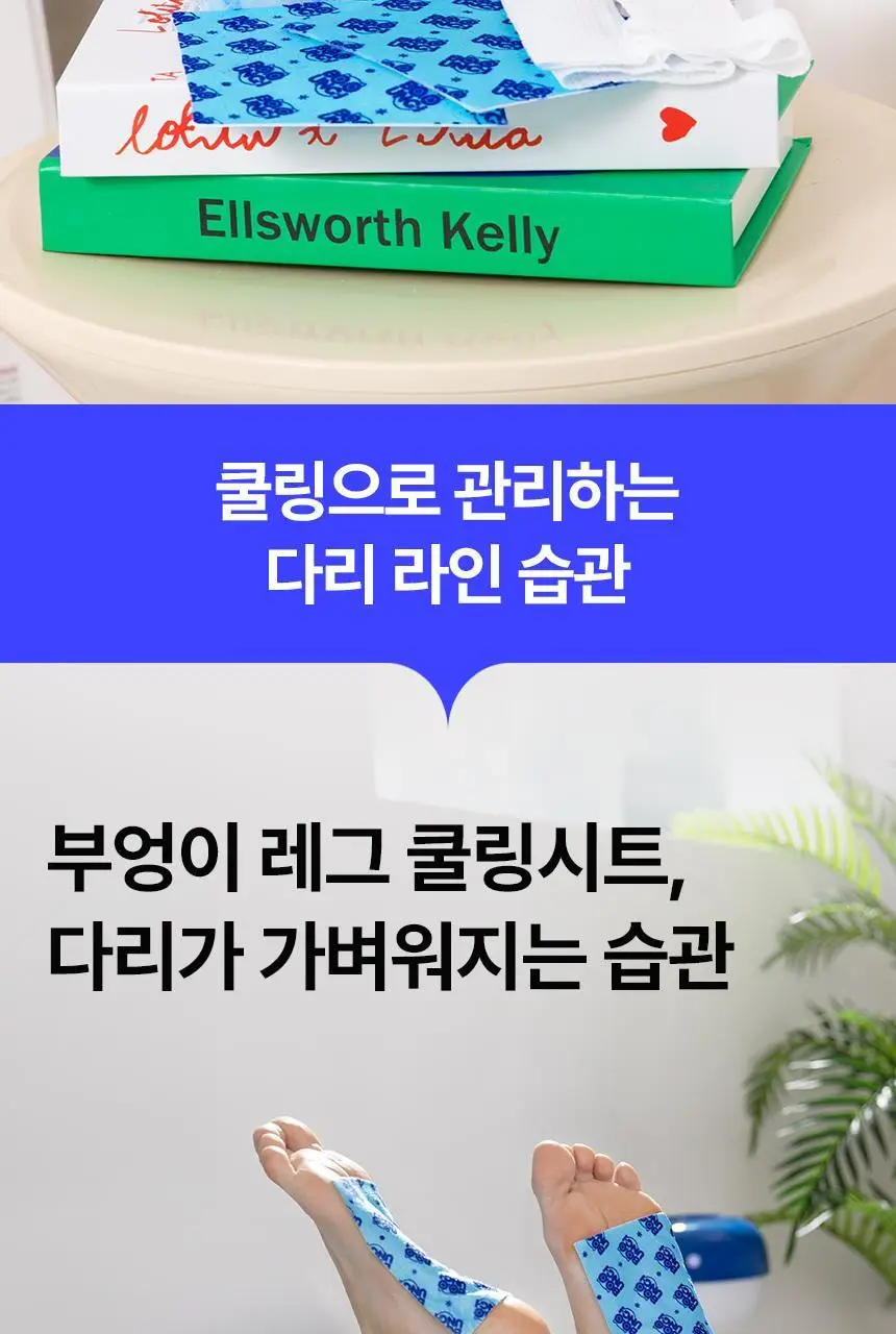 부엉이 레그 쿨링 시트 2매입 쿨링패치 상세페이지 2