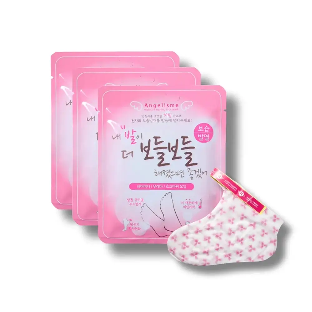엔젤리즘 보들보들 히팅 풋 마스크 3매입