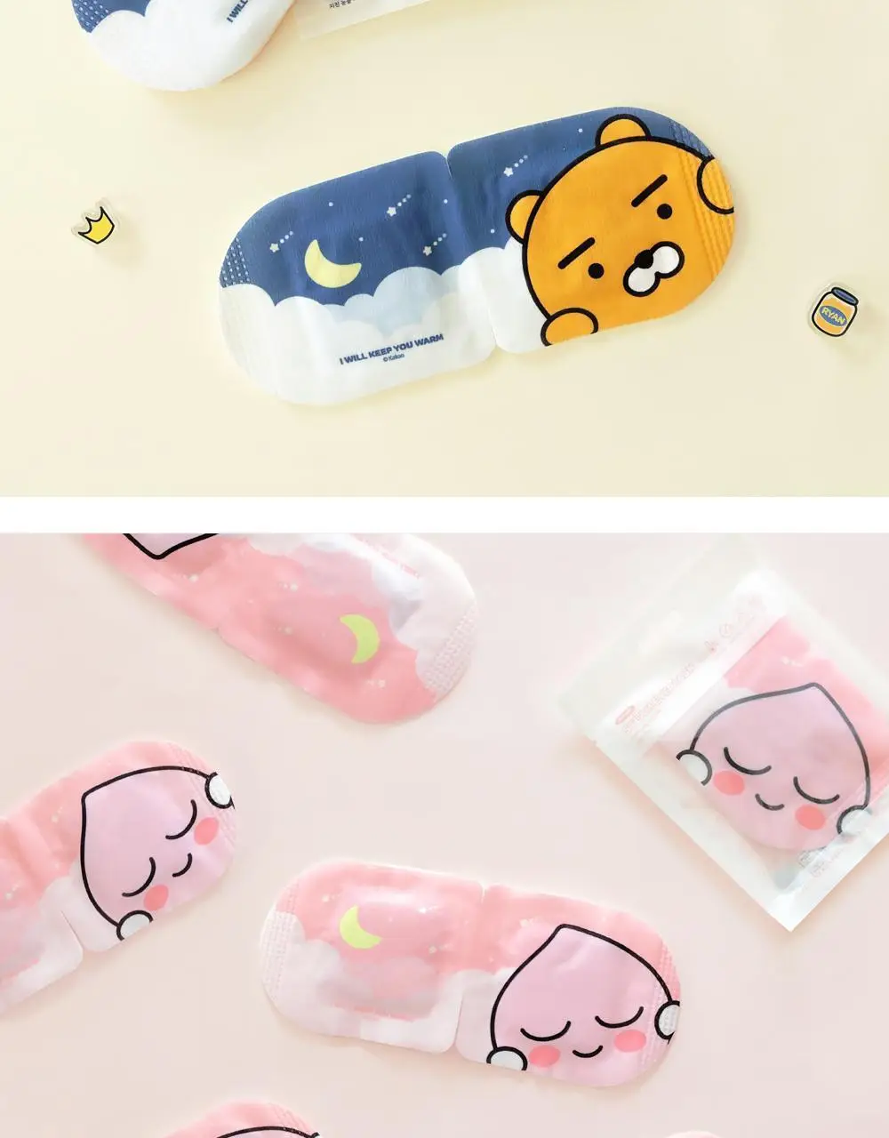 카카오프렌즈 꿀잠 스팀 온열 수면안대 10매 춘식이 상세페이지 4