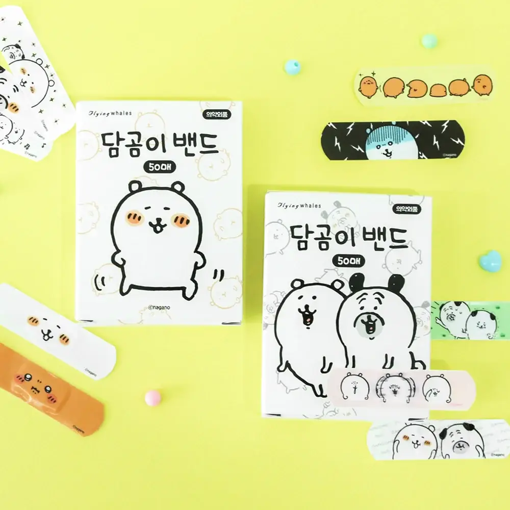 플라잉웨일즈 캐릭터 밴드 50매 택 1 (짱구,담곰이,도라에몽,먼작귀,리락쿠마)
