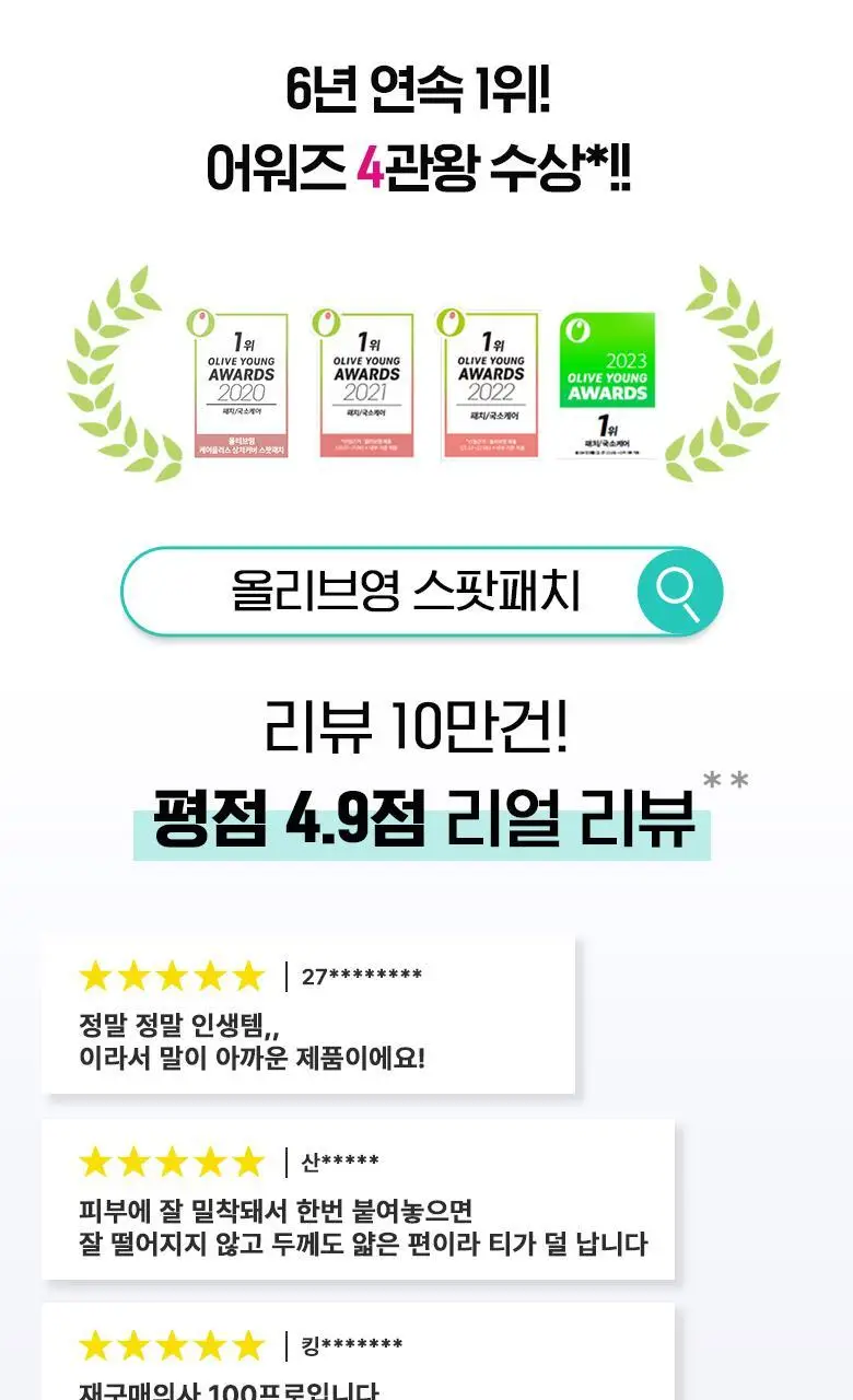케어플러스 상처커버 스팟패치 189매 상세페이지 6