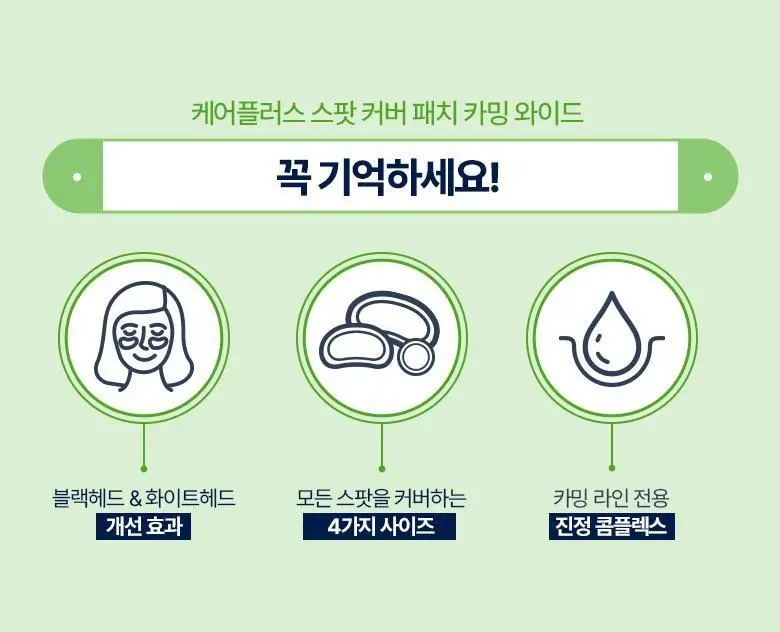 케어플러스 스팟 커버 패치 카밍 와이드 56매 상세페이지 6