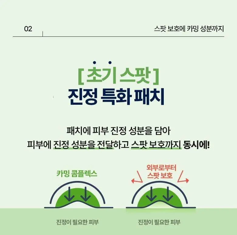 케어플러스 스팟 커버 패치 카밍 와이드 56매 상세페이지 9