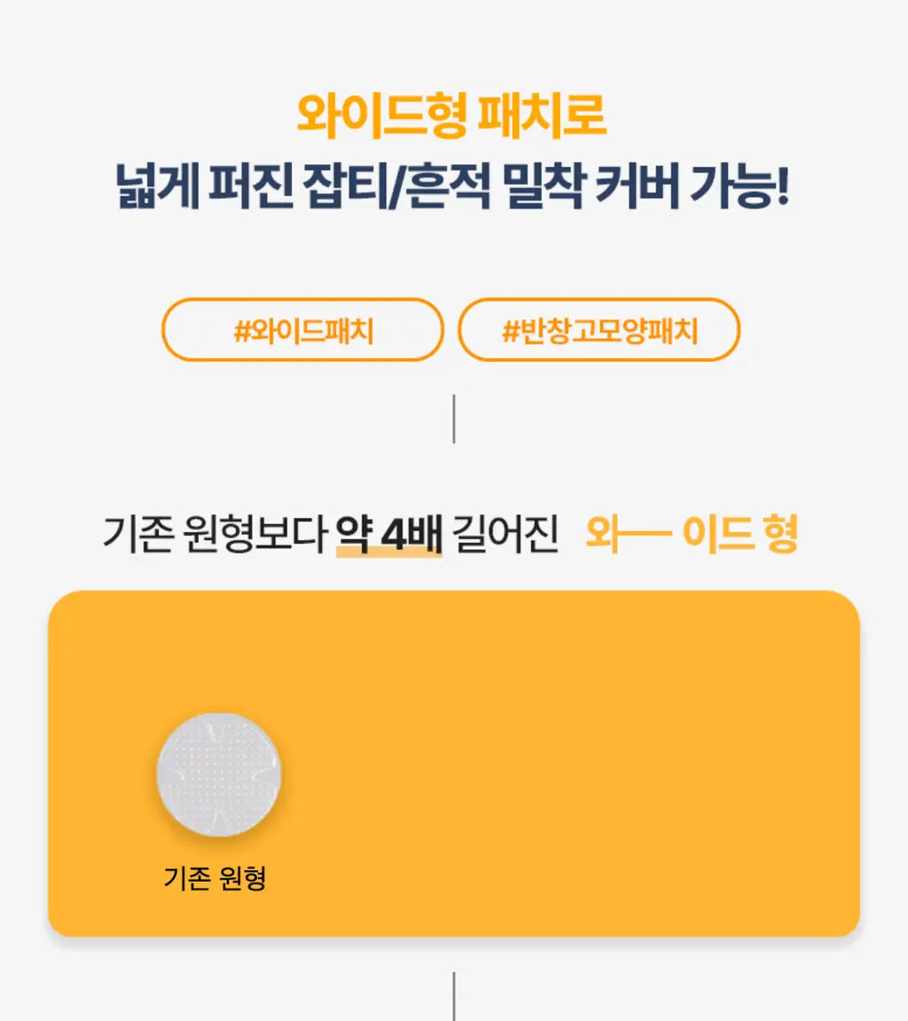 케어플러스 글루타치온 미백 마이크로 닷 패치 와이드 4매/와이드 4매(+원형8매) 상세페이지 2