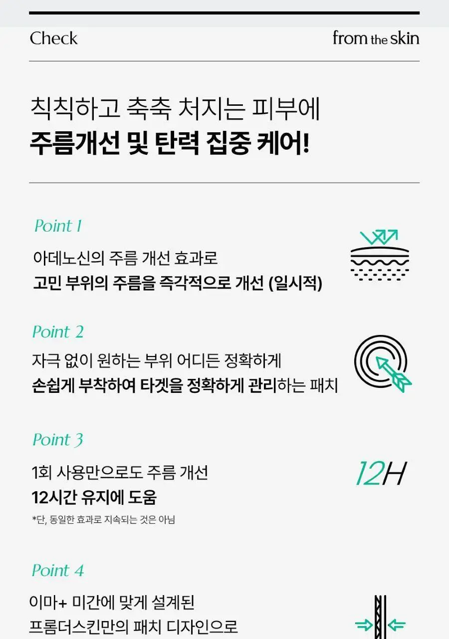 프롬더스킨 링클 리프팅 패치 24매 (이마,미간용) 상세페이지 4